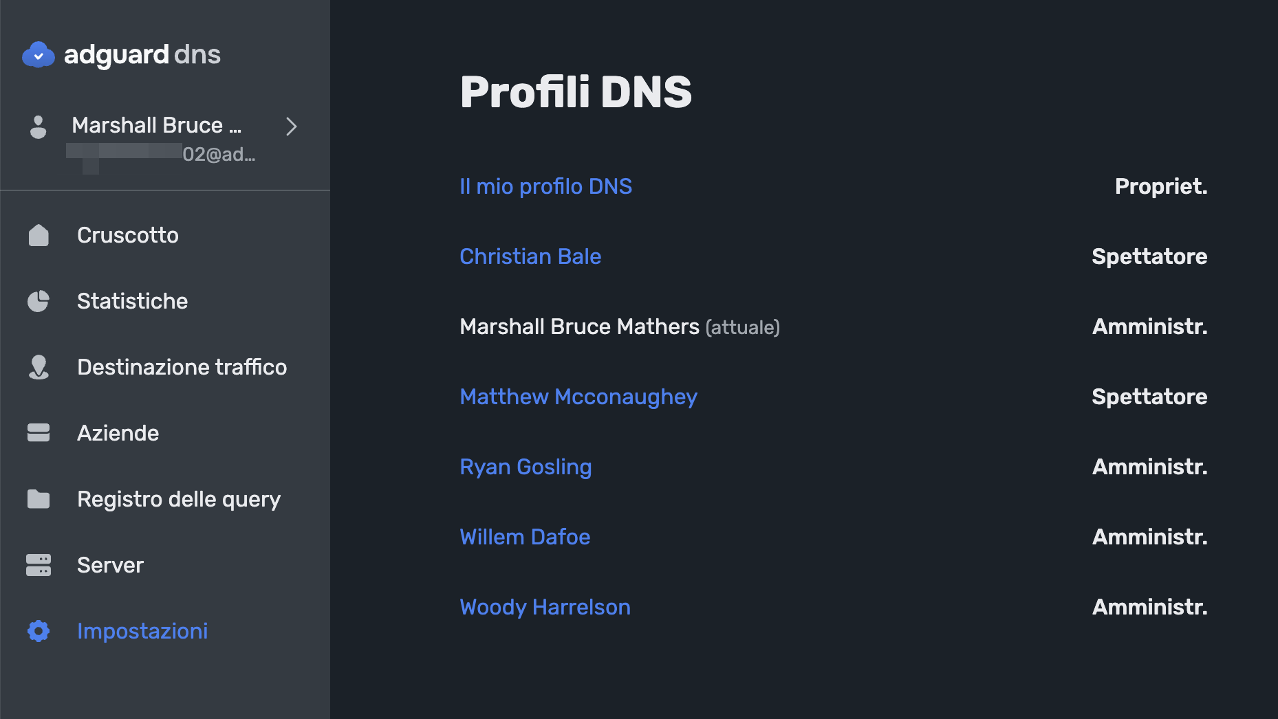 Più profili DNS
