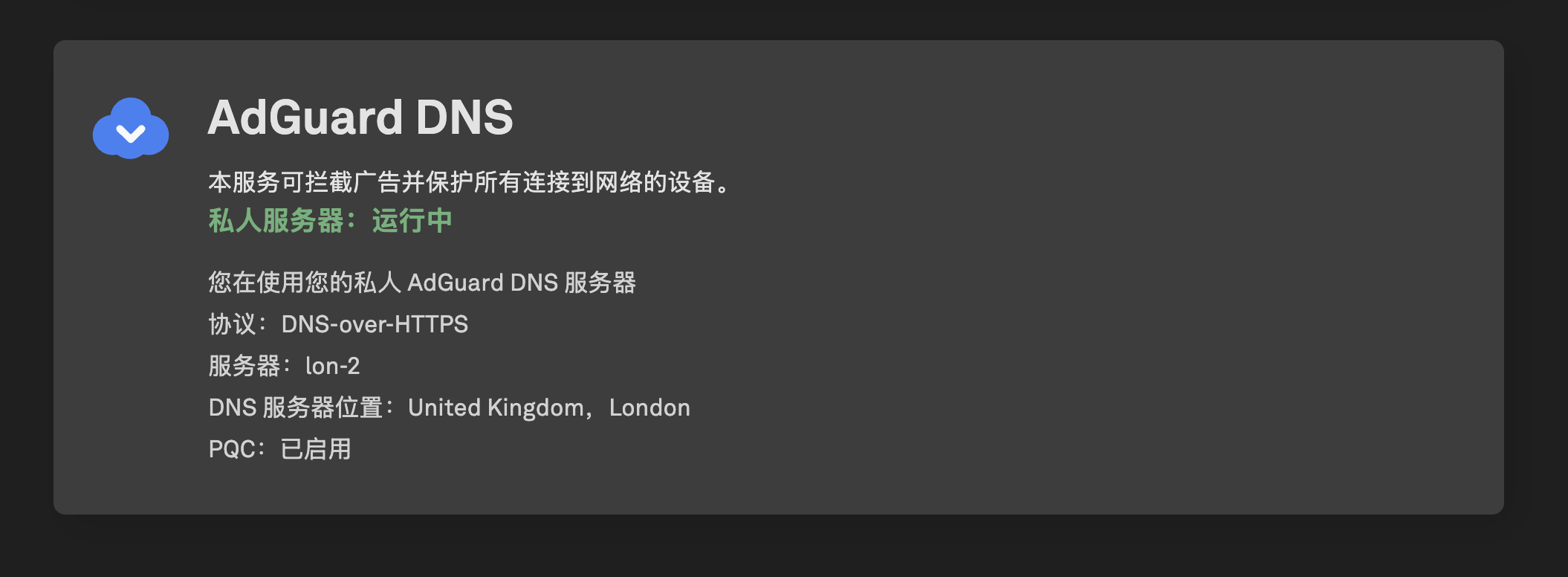 AdGuard DNS 的后量子加密 *border
