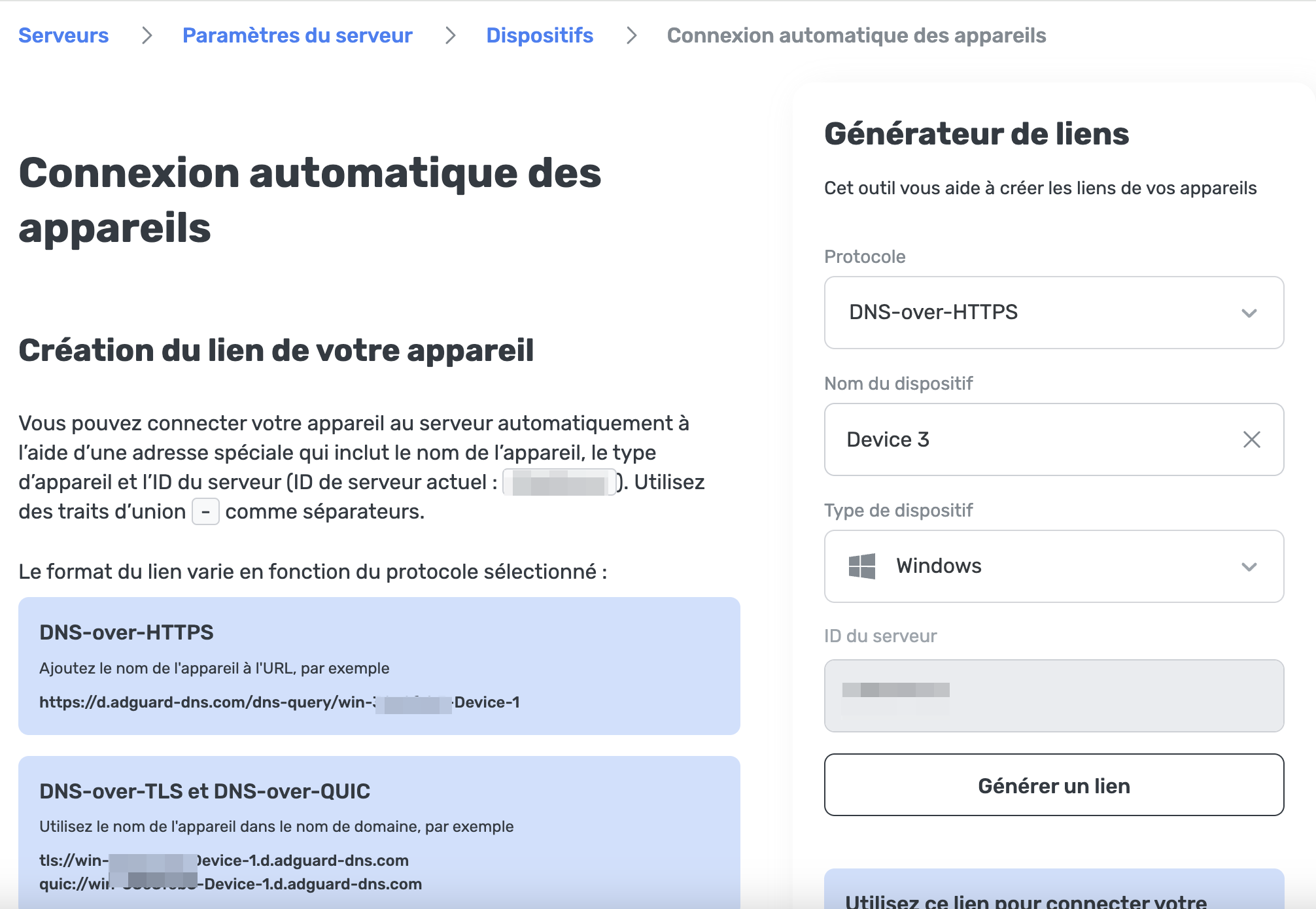 Connexion automatique des appareils