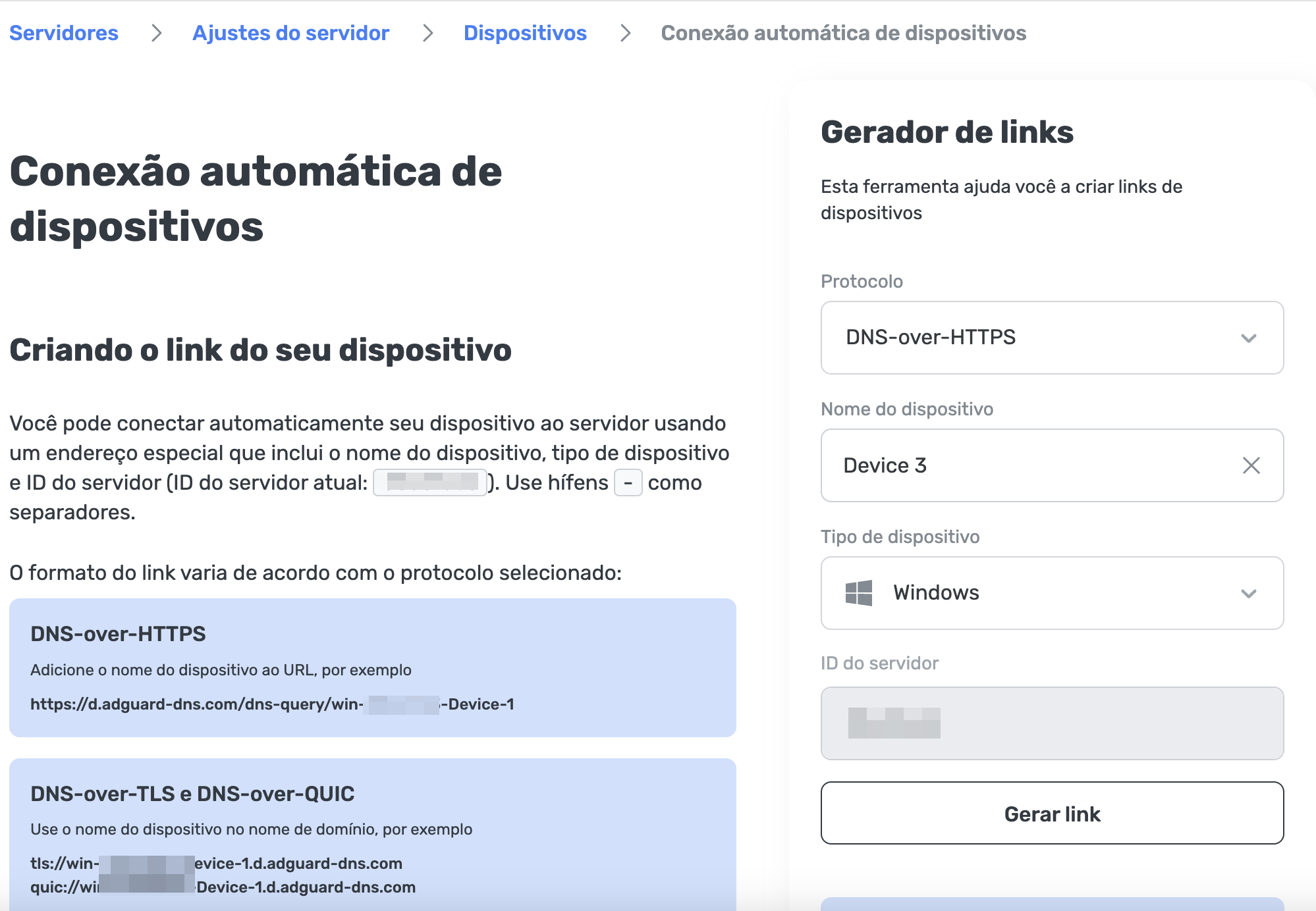 Conexão automática de dispositivos