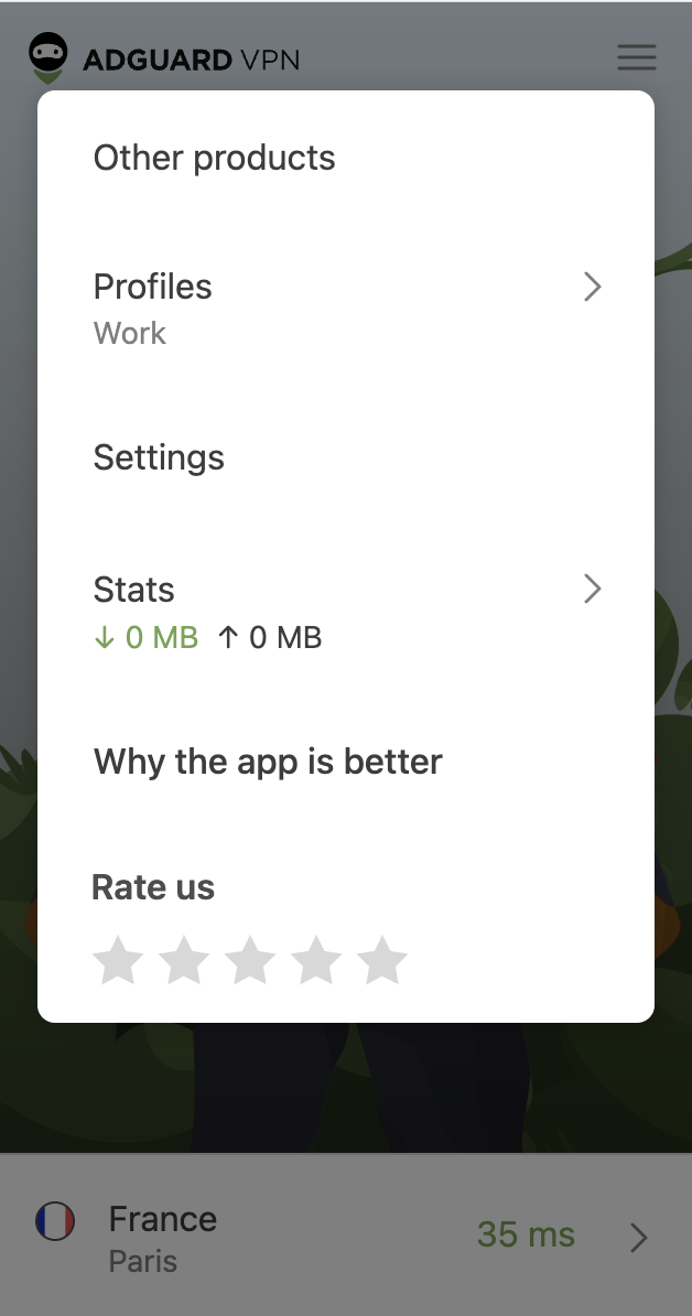 Extension popup *mobile