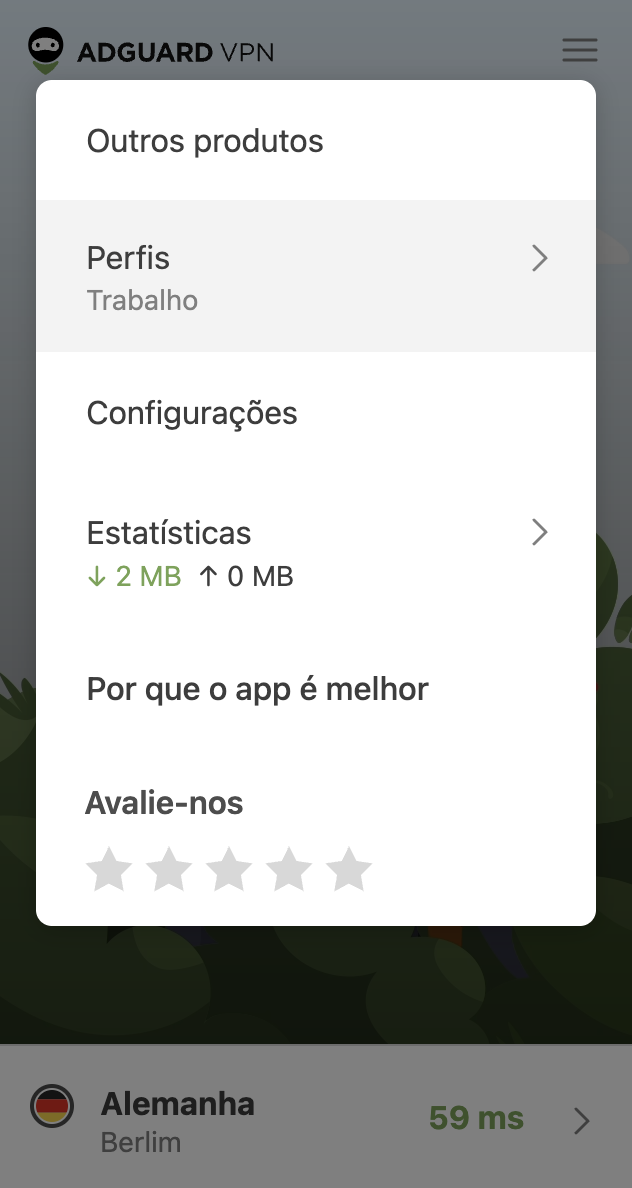 Janela pop-up da extens&atilde;o *mobile