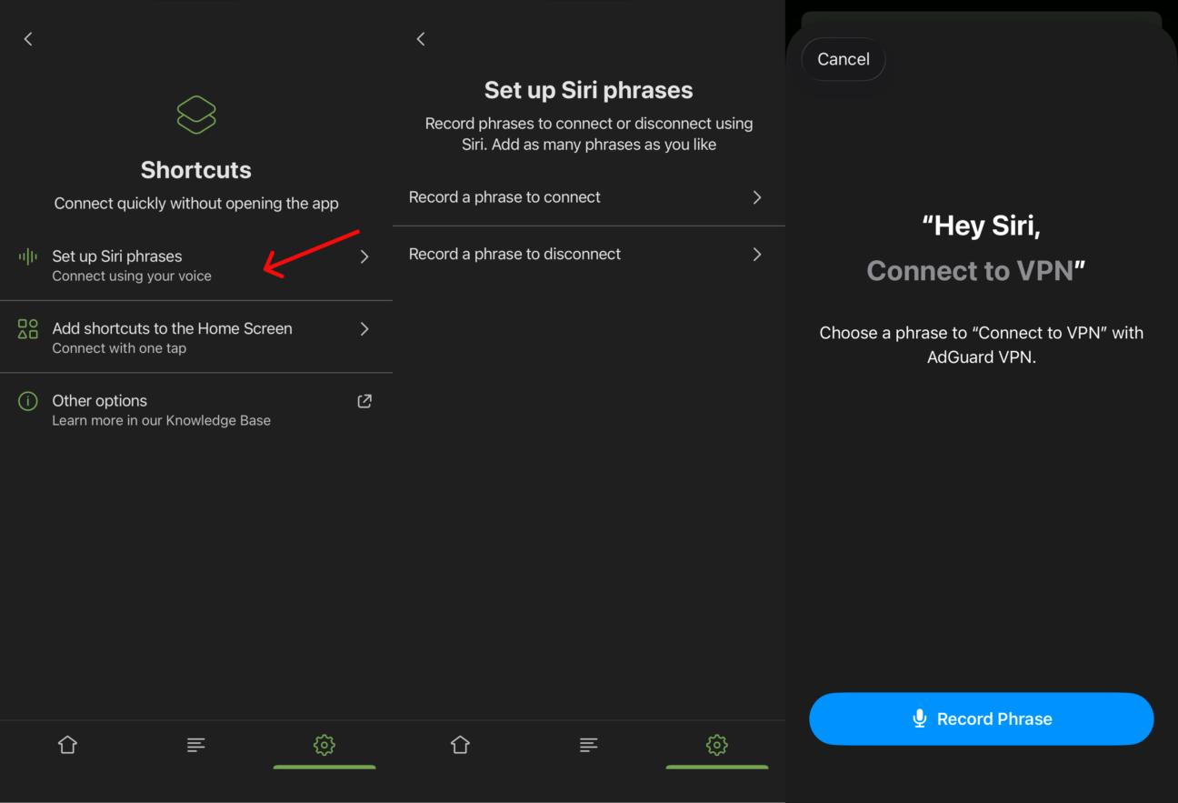Siri activation