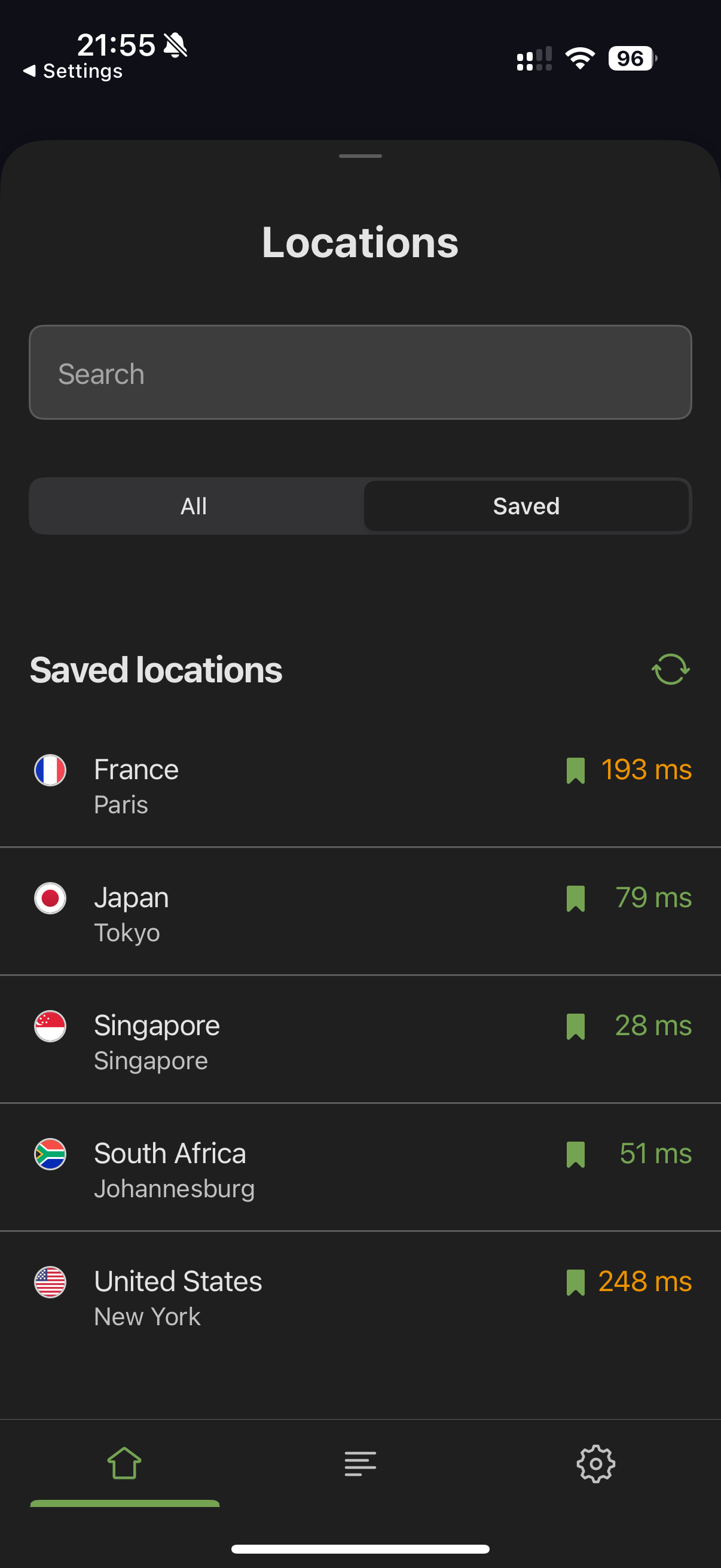 Saved locations *mobile_border