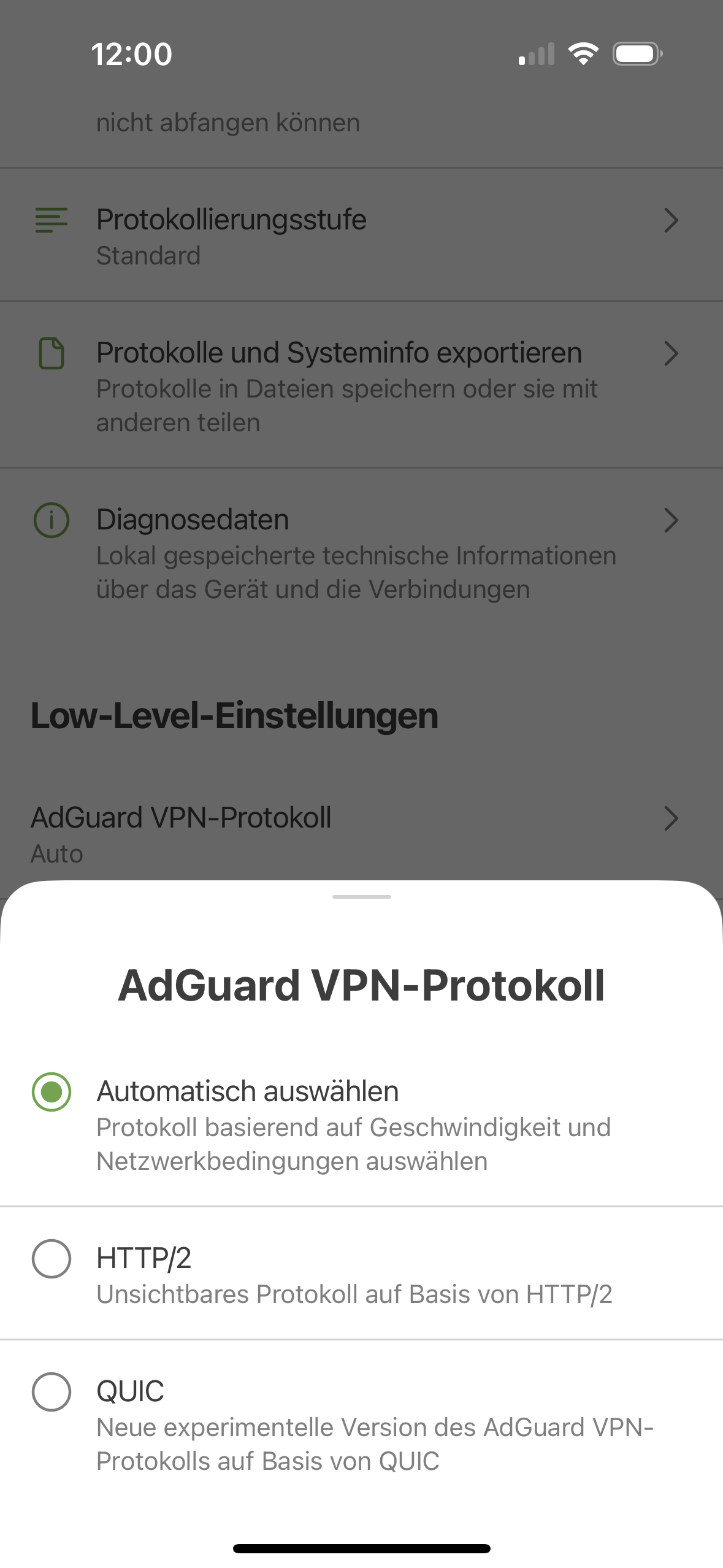 Auto-Auswahl *mobile