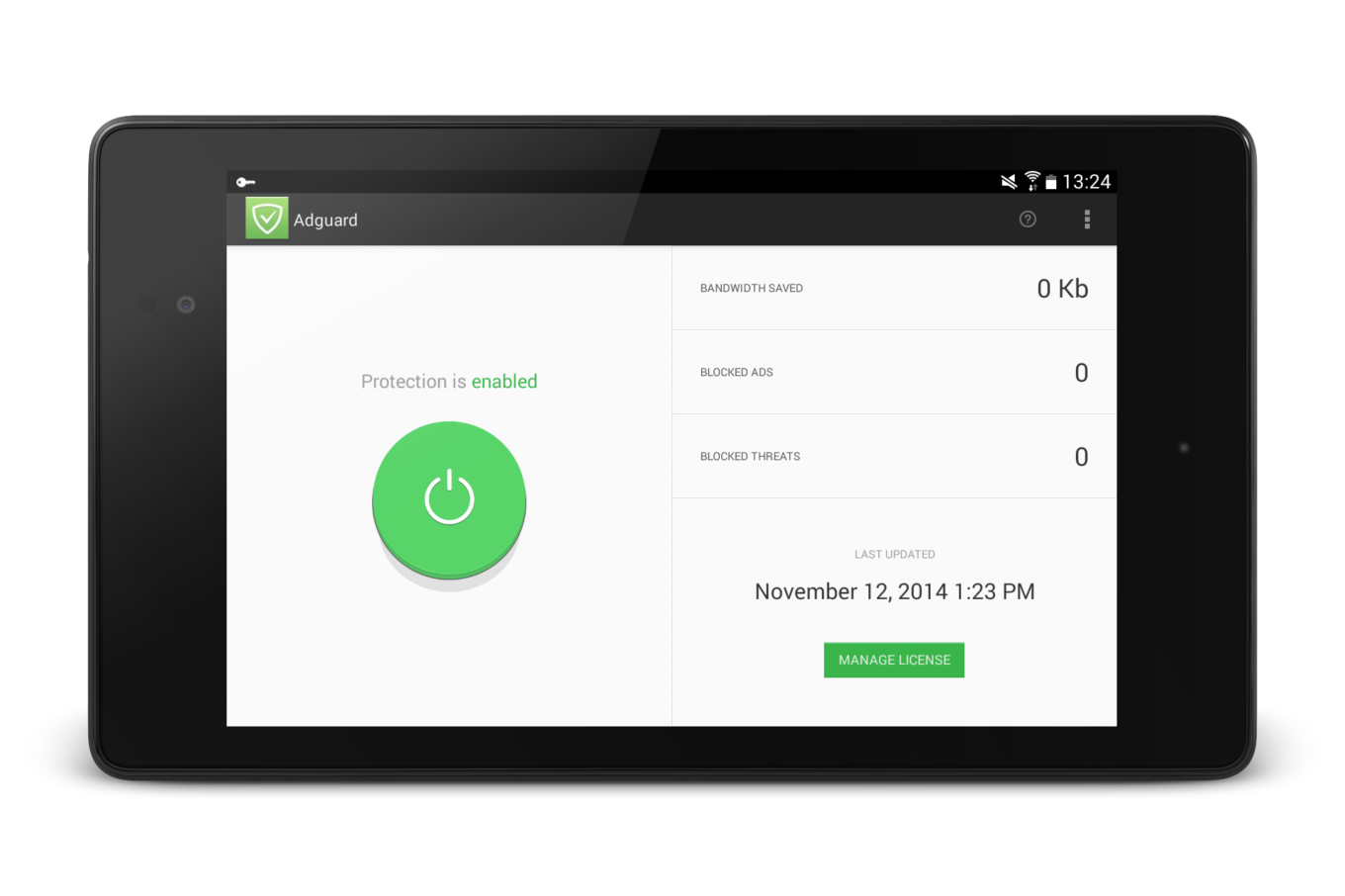 11/13/2014 - Adguard app for Android