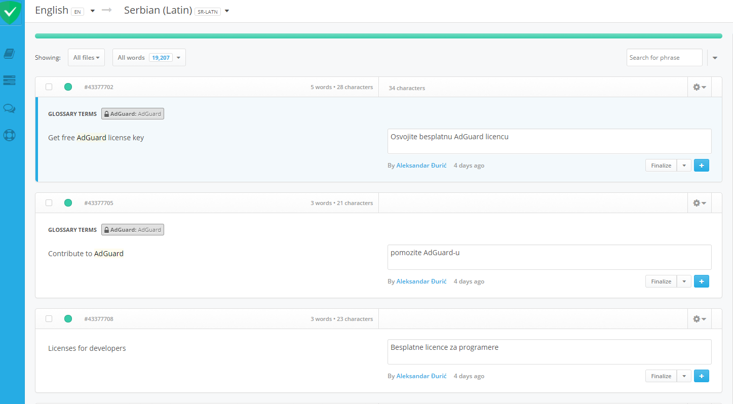 Crowdsource translation in progress