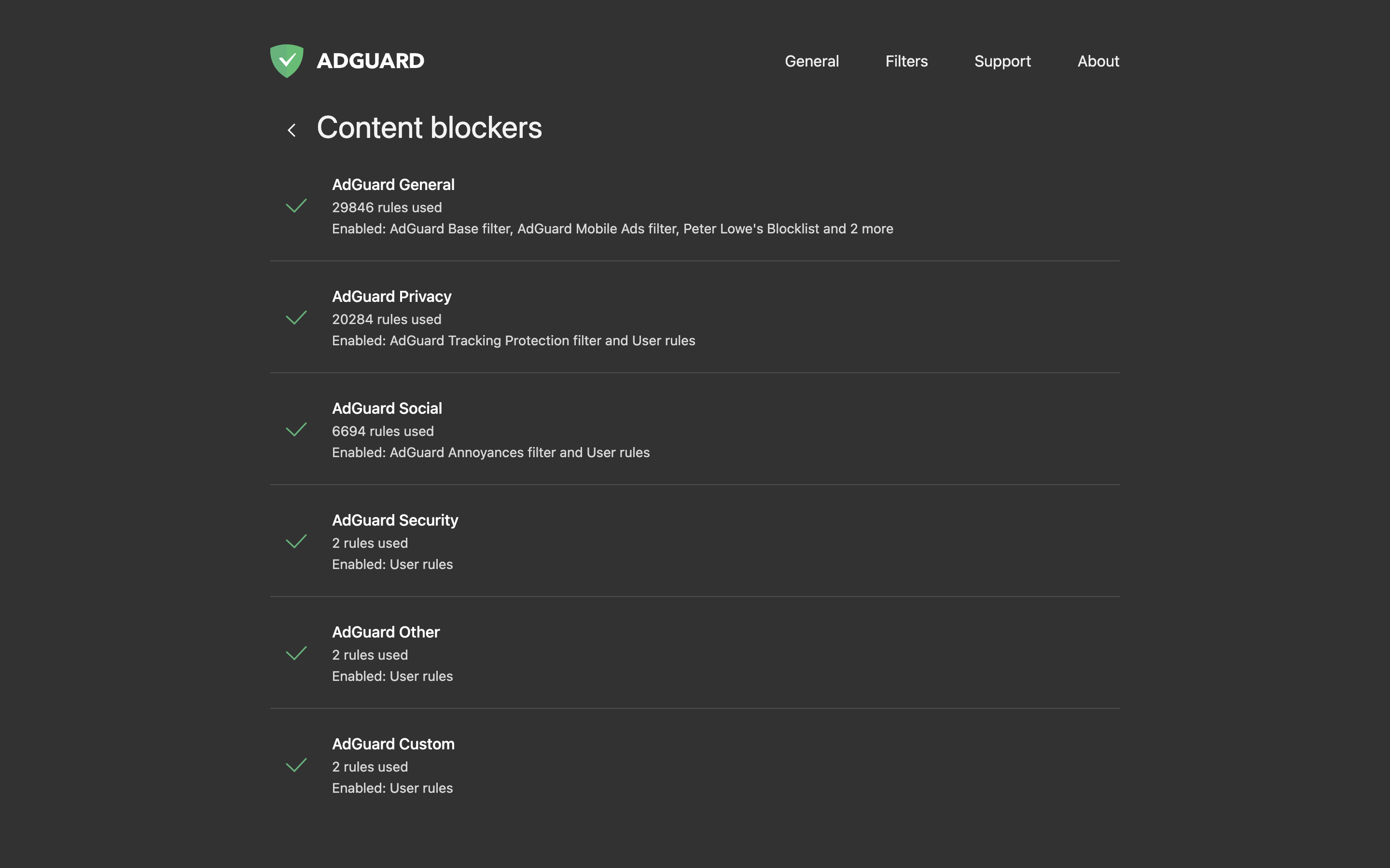 adguard safari content blocker is disabled