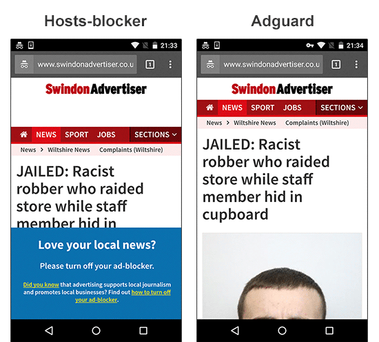 blokada vs dns66 vs adguard