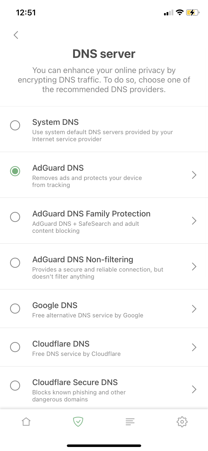 dns adguard ios