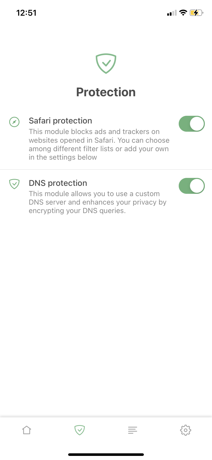 adguard protection is disabled ios
