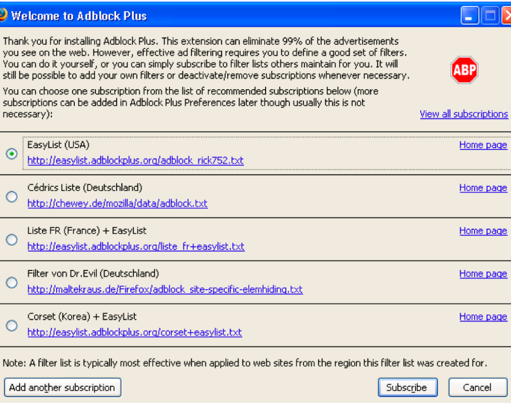 Introduction to Filter Lists – AdBlock