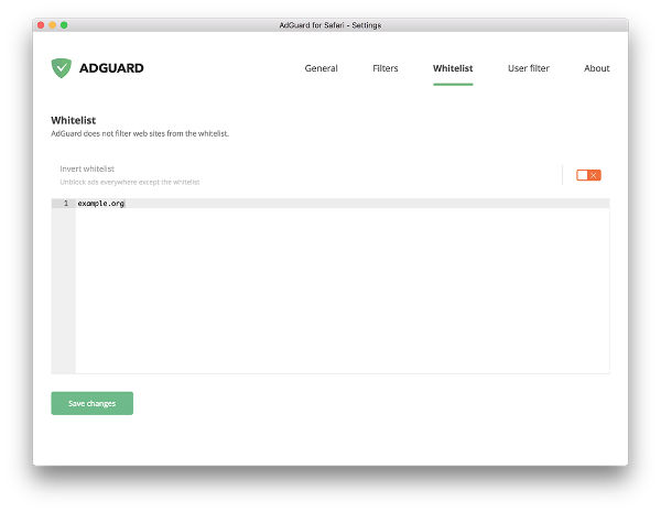 adguard whitelist domain