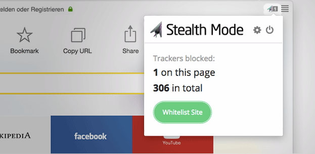 Stealth Mode extemsion for Yandex.Browser