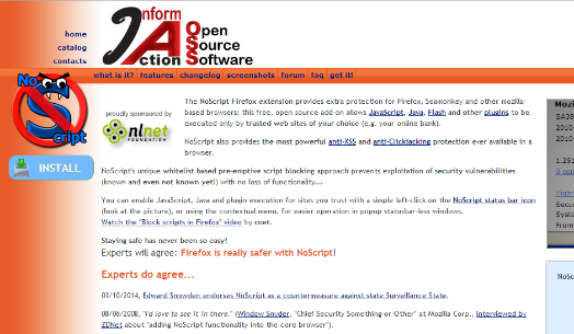 NoScript помогает заблокировать всплывающие окна