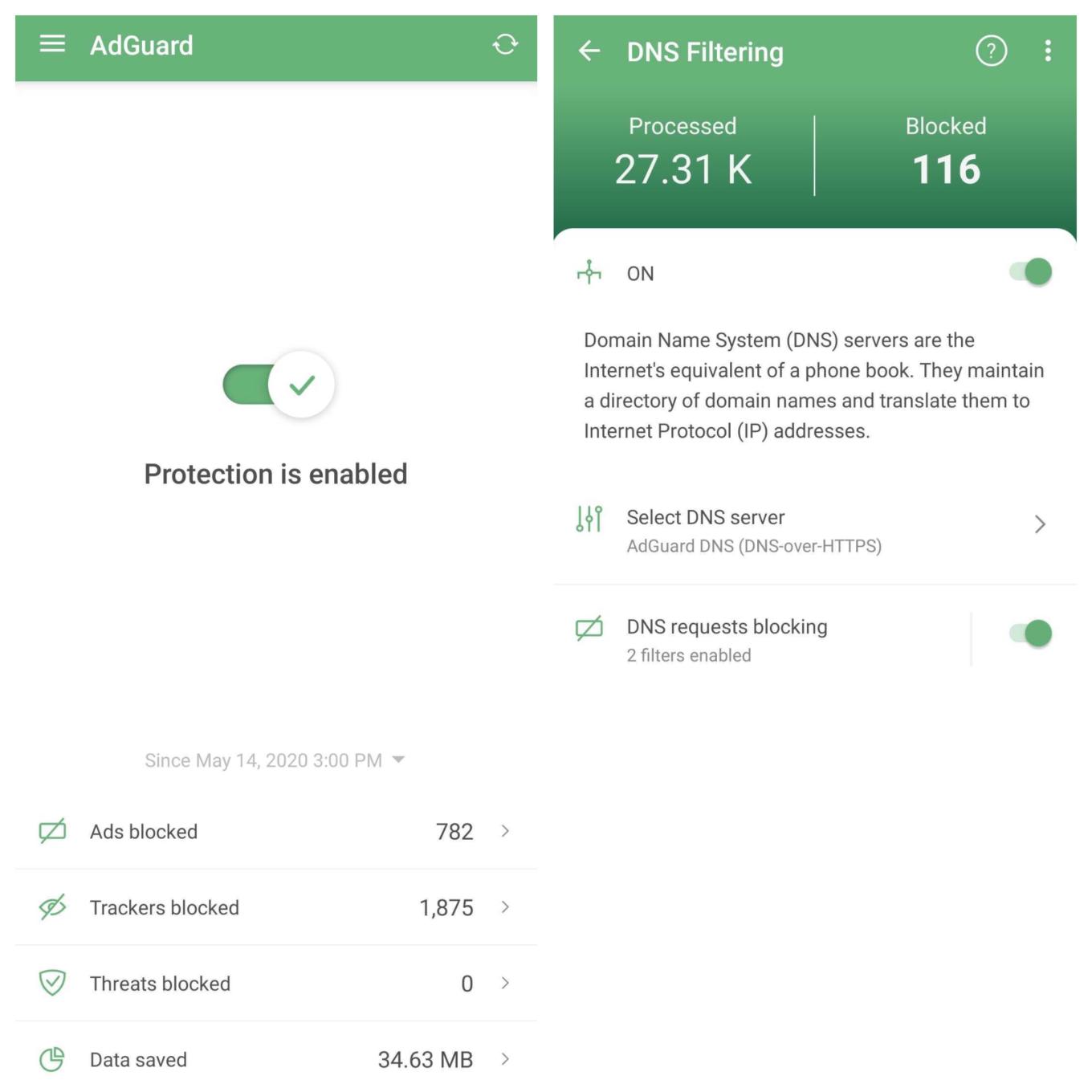 adguard dns filtering