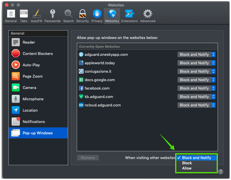 Simple Ways to Block Pop-ups in Safari or allow — AdGuard