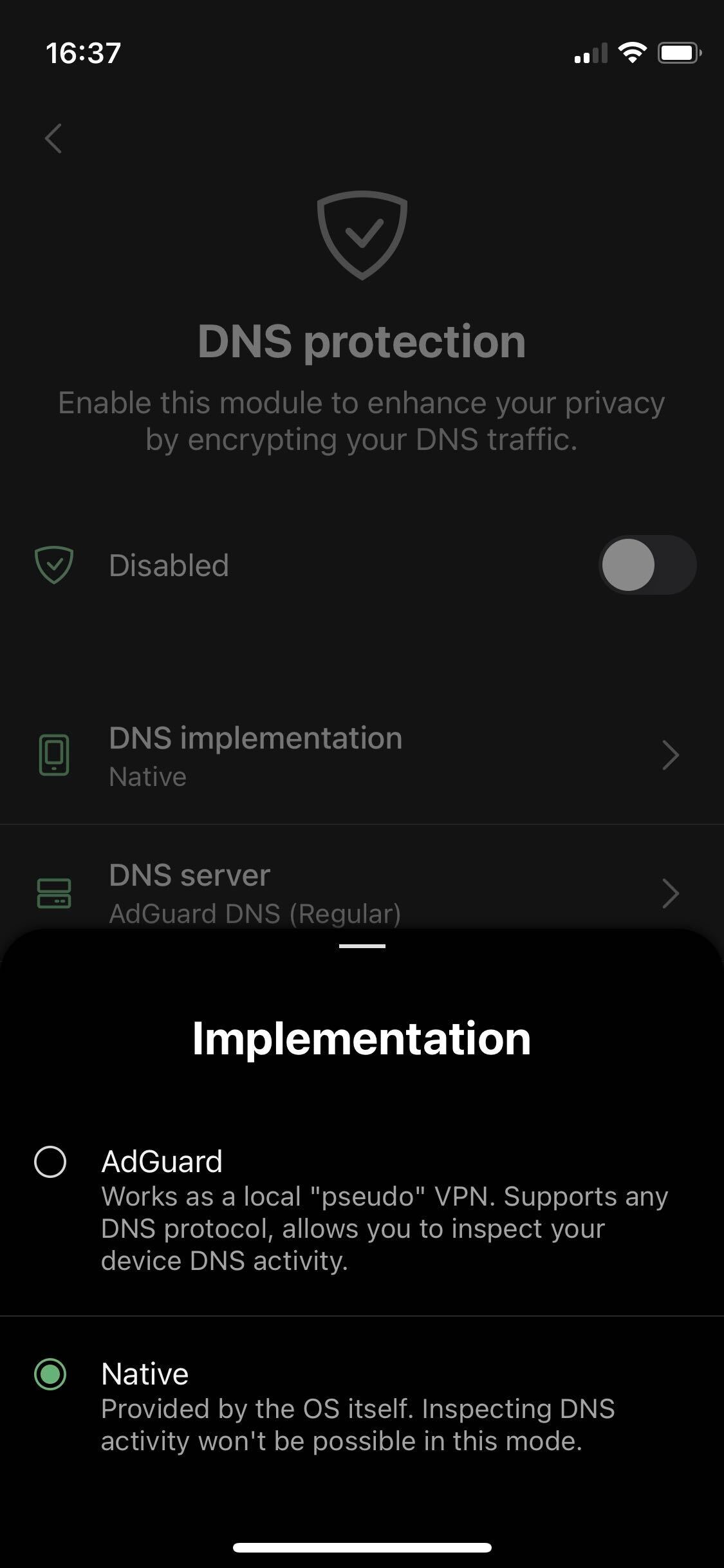 adguard pro ios dns settings