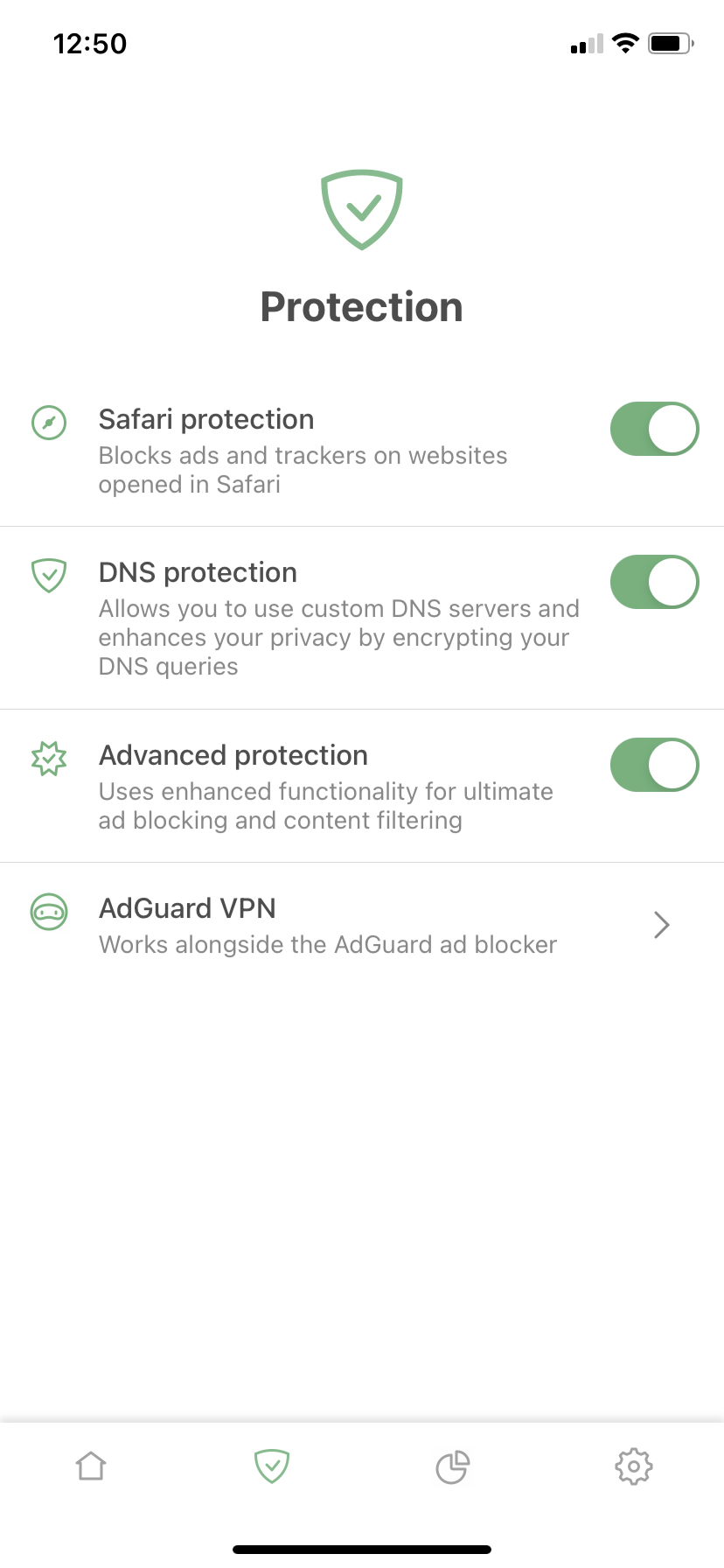 adguard protextion level medium