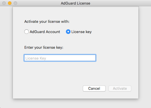Enter your license key to activate