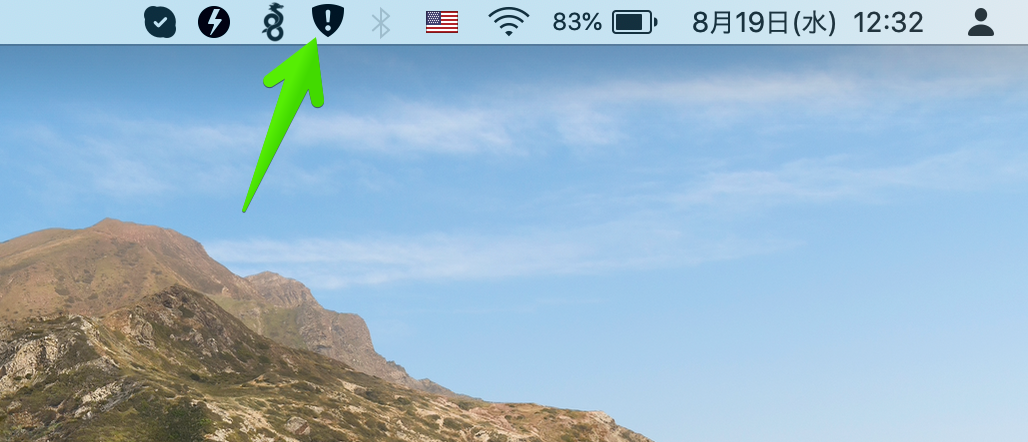 AdGuard icon in the menu bar